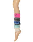 Wrapables Women's Multicolor Button Leg Warmers