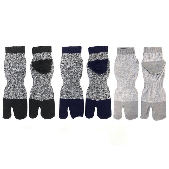 Wrapables® Tabi Flip-Flop Socks (Set of 3), Unisex Ankle