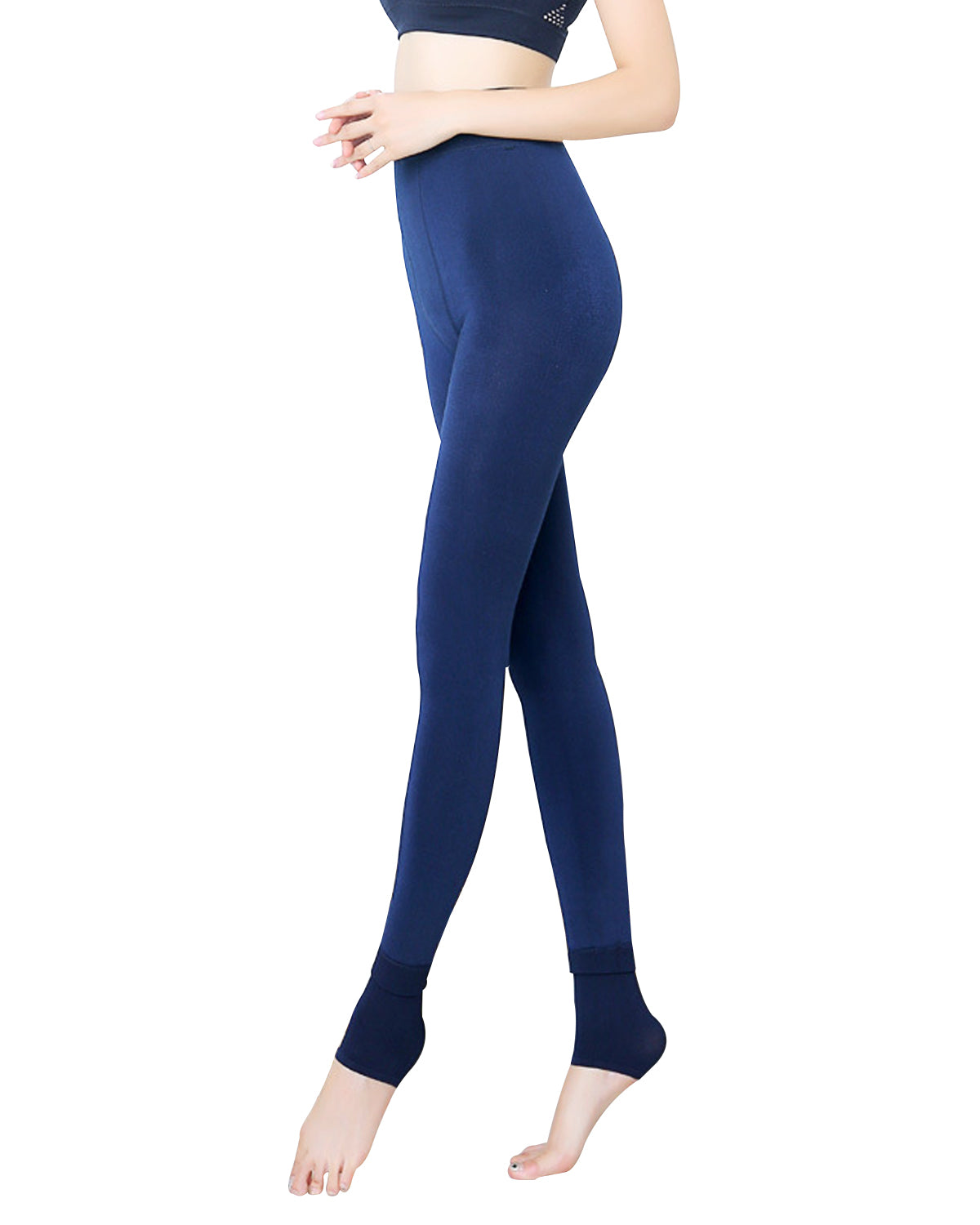 WrapablesÂ® Women's High Waisted Medium-Thick Fleece Lined Tights Leggings