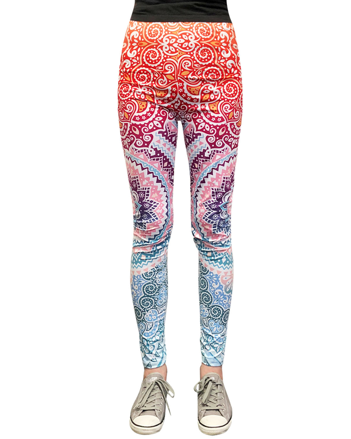 Abstract Grid Printed Activewear Leggings – By Grace Boutique