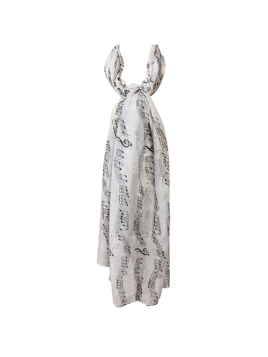 Wrapables Lightweight Musical Notes Long Scarf