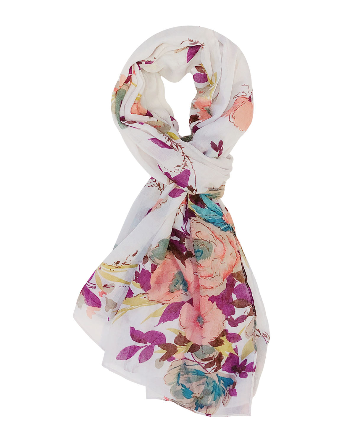 XYCCA Women's Scarves Lightweight and stylish scarf print floral print scarf  shawl wrap, super smooth to the touch, light and comfortable. 