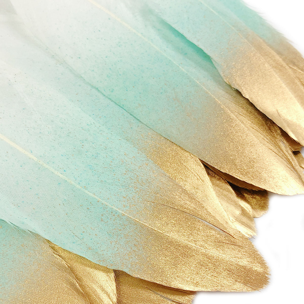 Wrapables Gold Dipped Feathers, Bohemian Decorations for Weddings, Parties, DIY Art Projects
