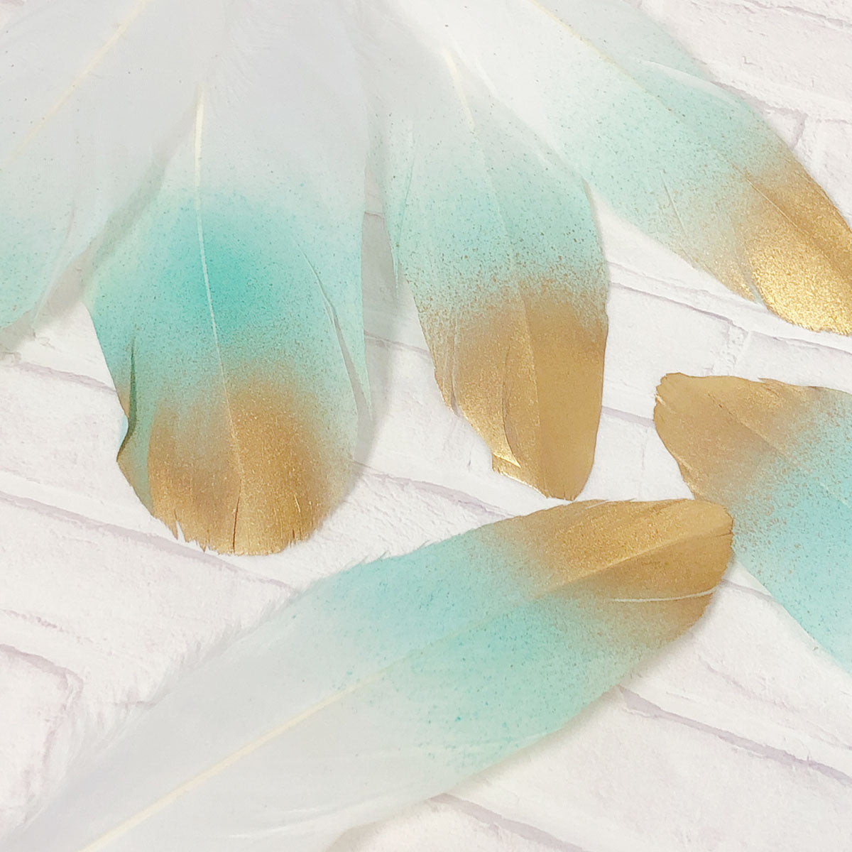 Wrapables Gold Dipped Feathers, Bohemian Decorations for Weddings, Parties, DIY Art Projects