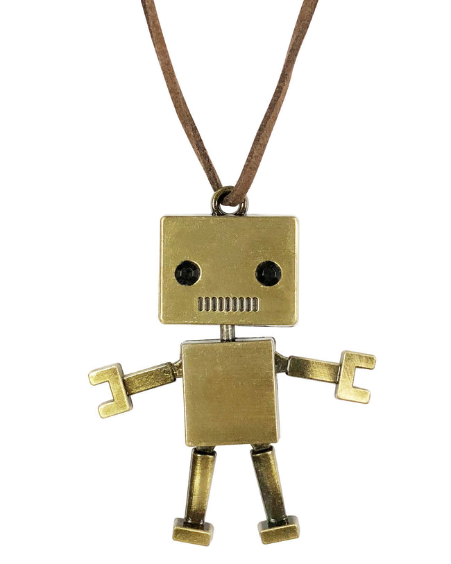 Wrapables® Retro Robot Long Charm Necklace