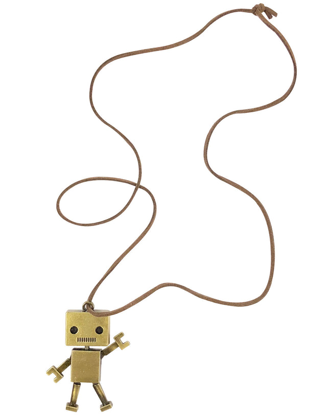 Wrapables® Retro Robot Long Charm Necklace