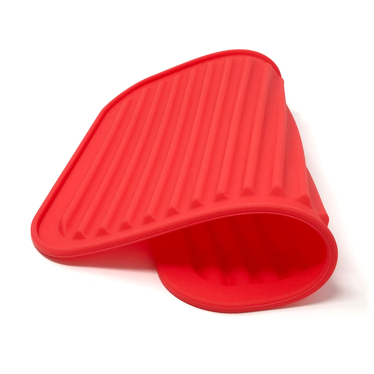Wrapables Silicone Trivet, Multi-Use Durable Flexible Non-Slip Insulated Silicone Mat (Set of 2) Red