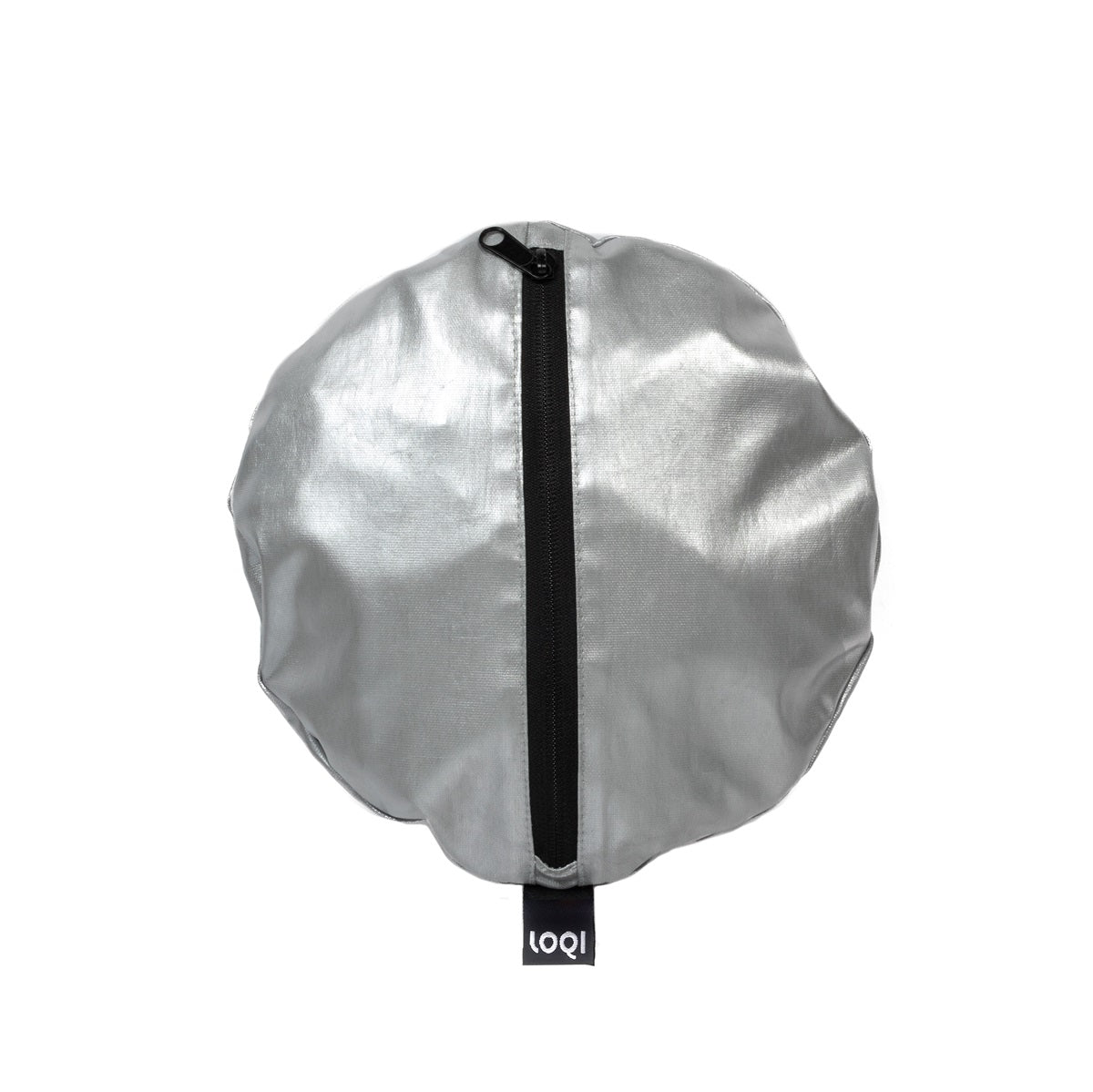  LOQI Metallic Weekender Reversible Bag, Matt Silver, One Size