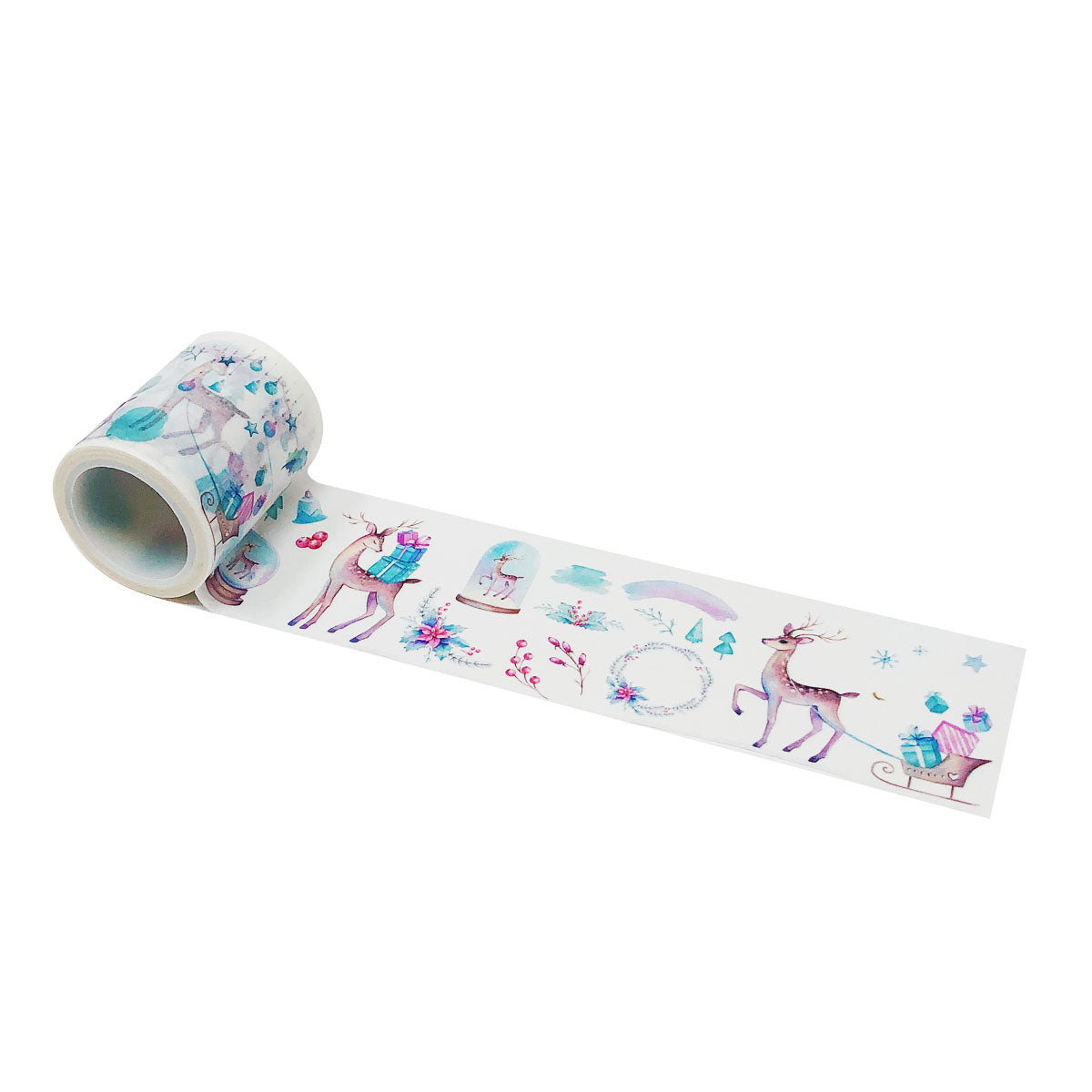 Wrapables Decorative Festive 30mm x 5M Wide Washi Masking Tape, Christmas Quotes