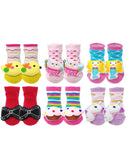 Wrapables Cute 3D Cartoon Anti-Skid Baby Booties Sock Slipper Shoes (Set of 6)