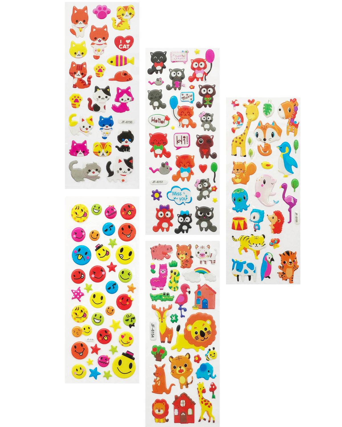 Reusable 3D Puffy Stickers: Custom Design Bulk Stickers for Kids and  Toddlers