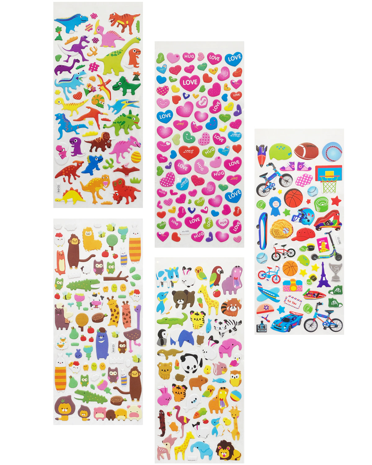 3mm Foam Custom Cute DIY 3d Puffy Stickers For Toddlers