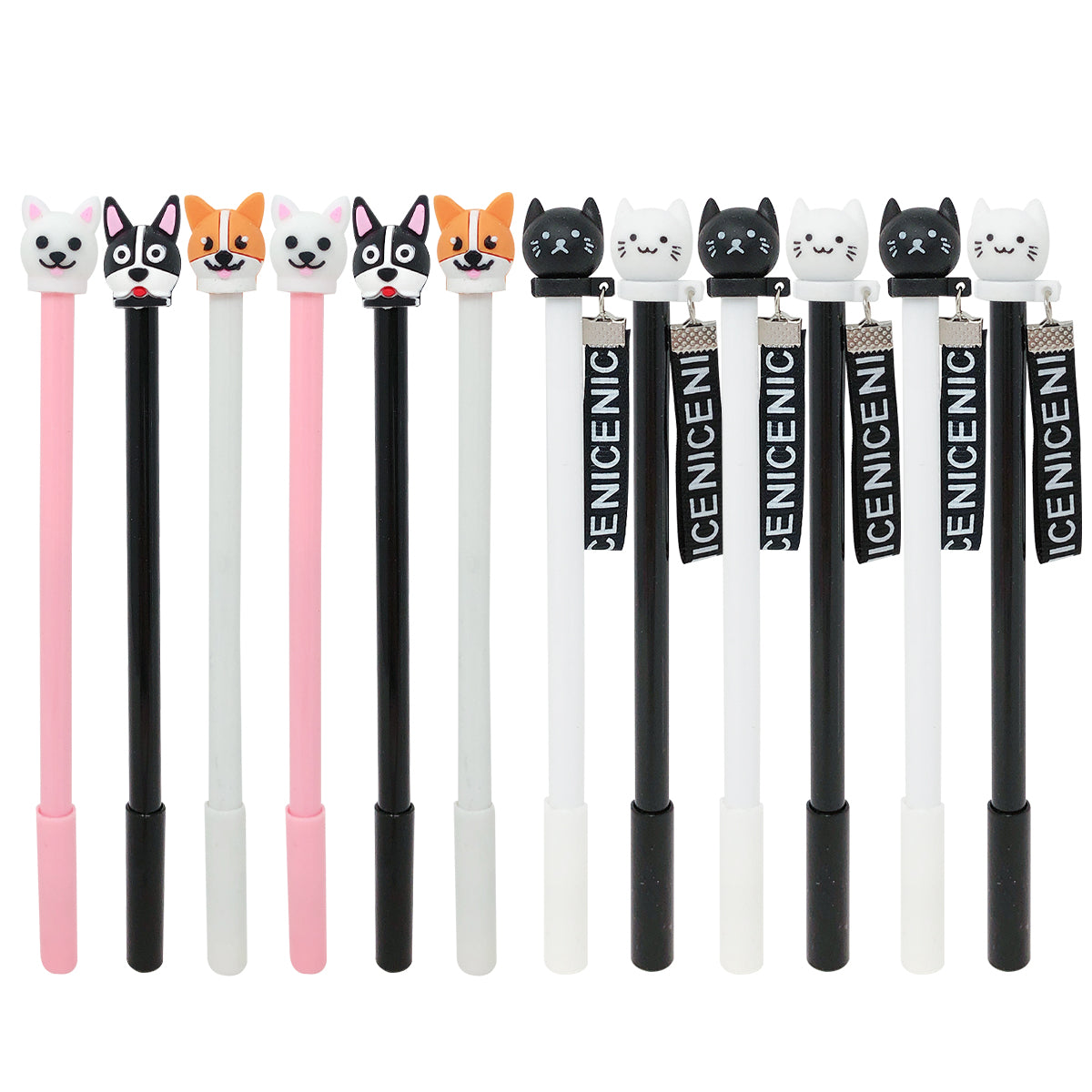 Adorable Cat/Dog Gel Pens for School and Office Supplies