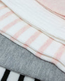Wrapables Solids and Stripes Baby Leg Warmers, Set of 5, Pinks