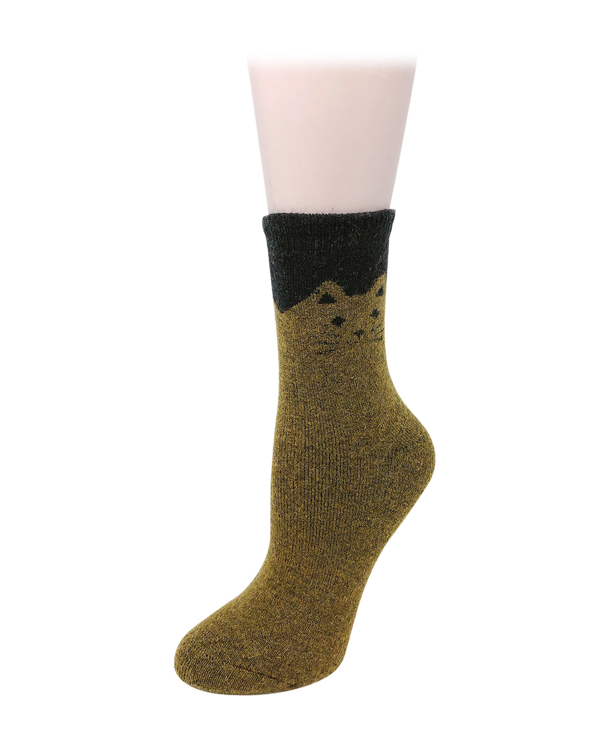 Wrapables Women's Thick Winter Warm Cat Print Wool Socks (Set of 5)