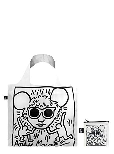 LOQI Museum Keith Haring's Andy Mouse Reusable Shopping Bag