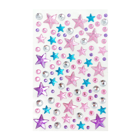 Wrapables Acrylic Self Adhesive Crystal Rhinestone Gem Stickers, Flowers  Pink Blue Green, 1 - Fred Meyer