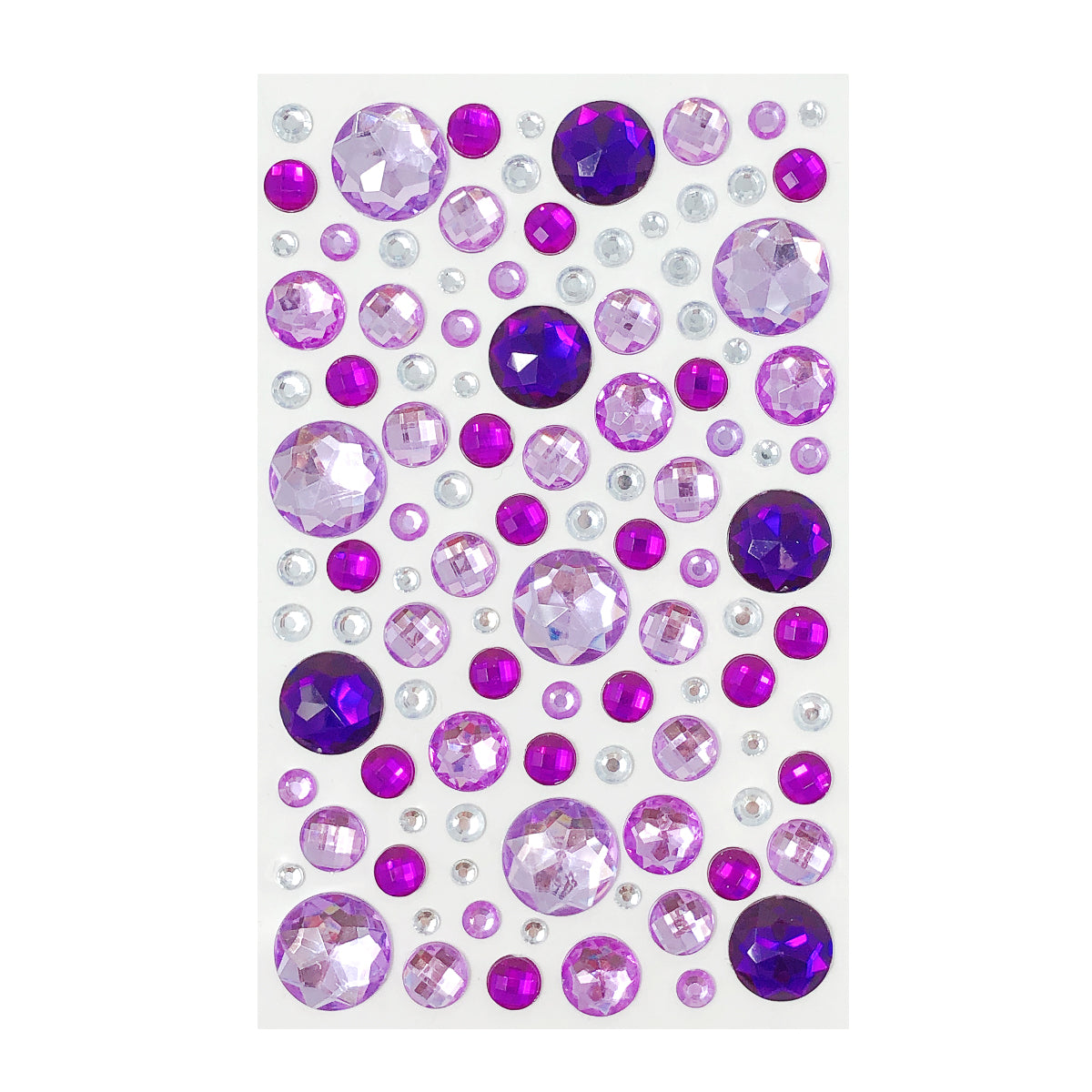 Wrapables 164 pieces Crystal Flower and Pearl Stickers Adhesive Rhinestones,  Red