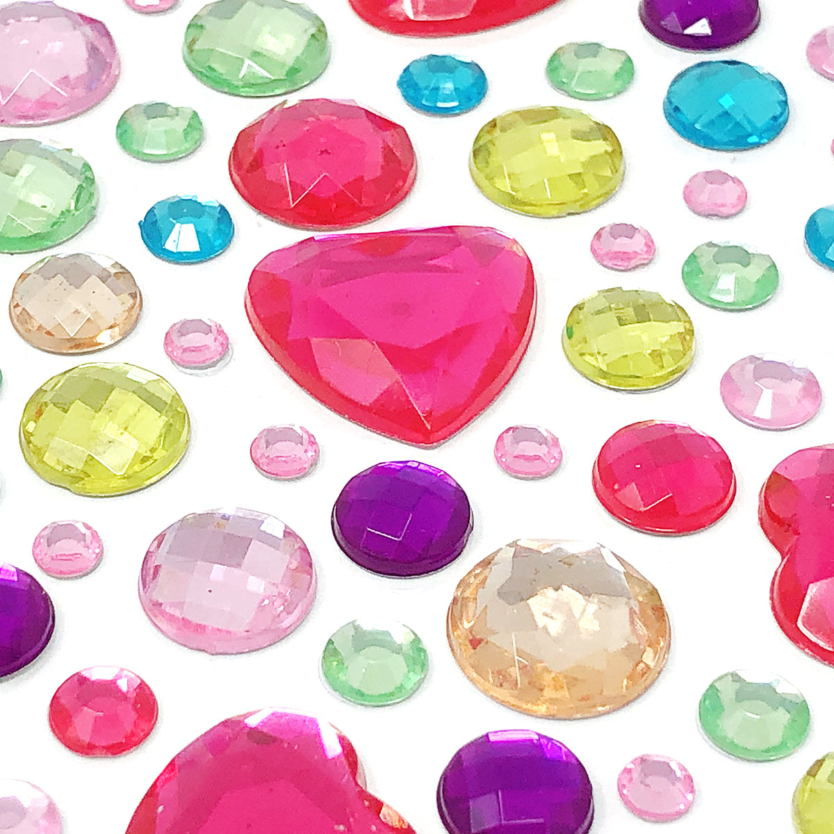 Wrapables Acrylic Self Adhesive Crystal Rhinestone Gem Stickers, Jewel Multicolor