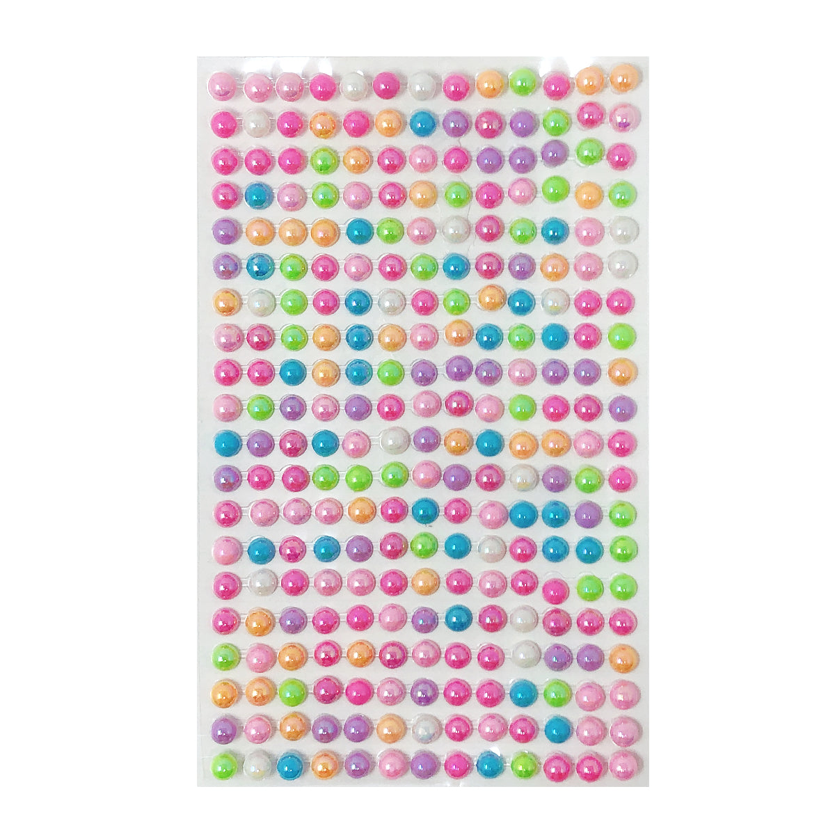 Wrapables 84 Piece Acrylic Adhesive Heart Gems, Light Pink