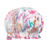 Wrapables Reusable Women's Waterproof Shower Caps for Long Hair