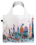 LOQI Kristjana S Williams Interiors Reusable Shopping Bags (Set of 3), New York, London, Skyline