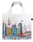 LOQI Kristjana S Williams Interiors Reusable Shopping Bags (Set of 3), New York, London, Skyline