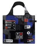 LOQI Airport Reusable Shopping Bags (Set of 3), Arrivals, Departures, Icons