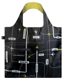 LOQI Airport Reusable Shopping Bags (Set of 3), Arrivals, Departures, Icons