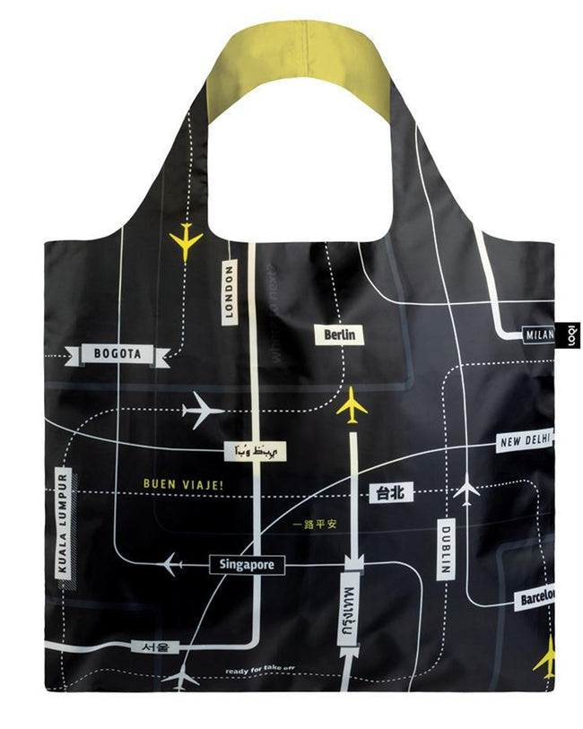 LOQI Airport Departures Reusable Shopping Bag