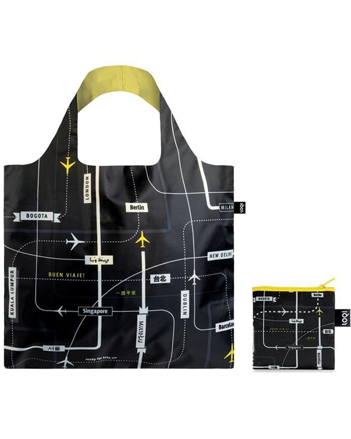 LOQI Airport Departures Reusable Shopping Bag