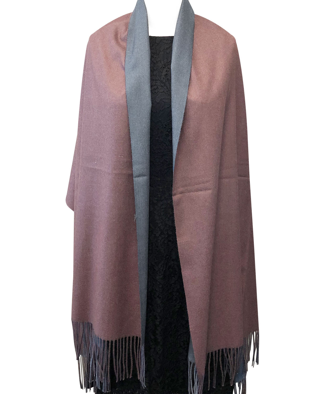 Wrapables Soft Cashmere-Feeling Lightweight Scarf, Large Two-Tone Warm Scarf Wrap Shawl for Winter
