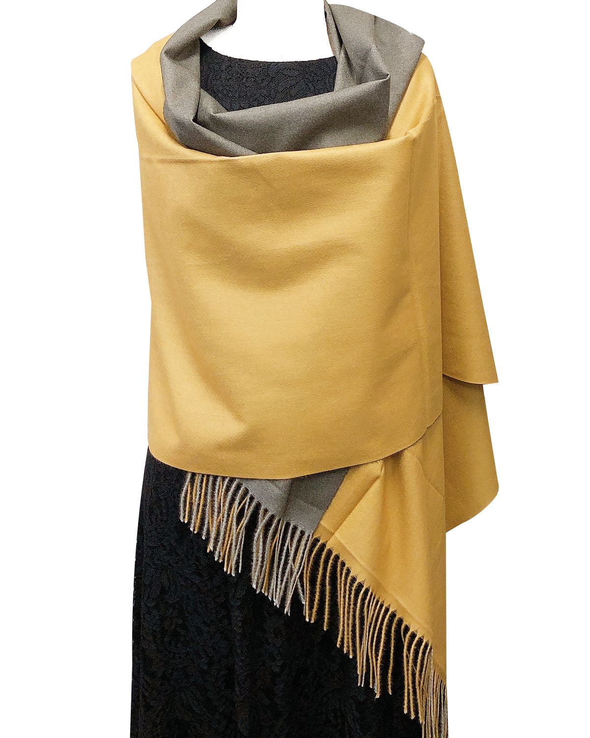 Wrapables Soft Cashmere-Feeling Lightweight Scarf, Large Two-Tone Warm Scarf Wrap Shawl for Winter