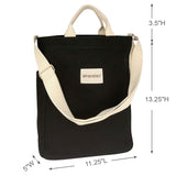 Wrapables Canvas Tote Bag for Women, Casual Cross Body Shoulder Handbag