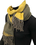 Wrapables Soft Cashmere Feeling Scarf, Large Two-Tone Winter Scarf Wrap Shawl