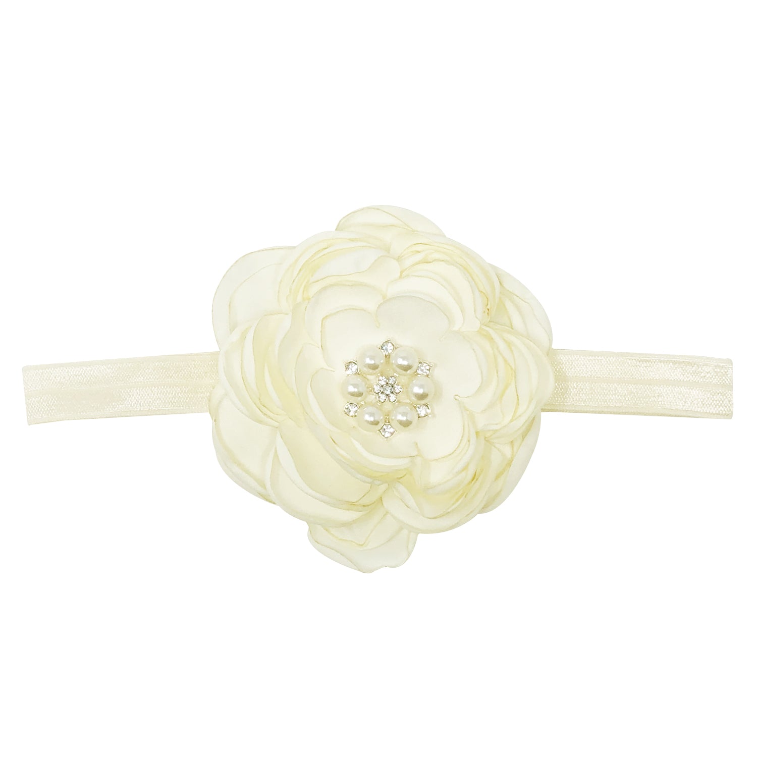 Wrapables Floral Headband Bridal Wreath Crown, Cream