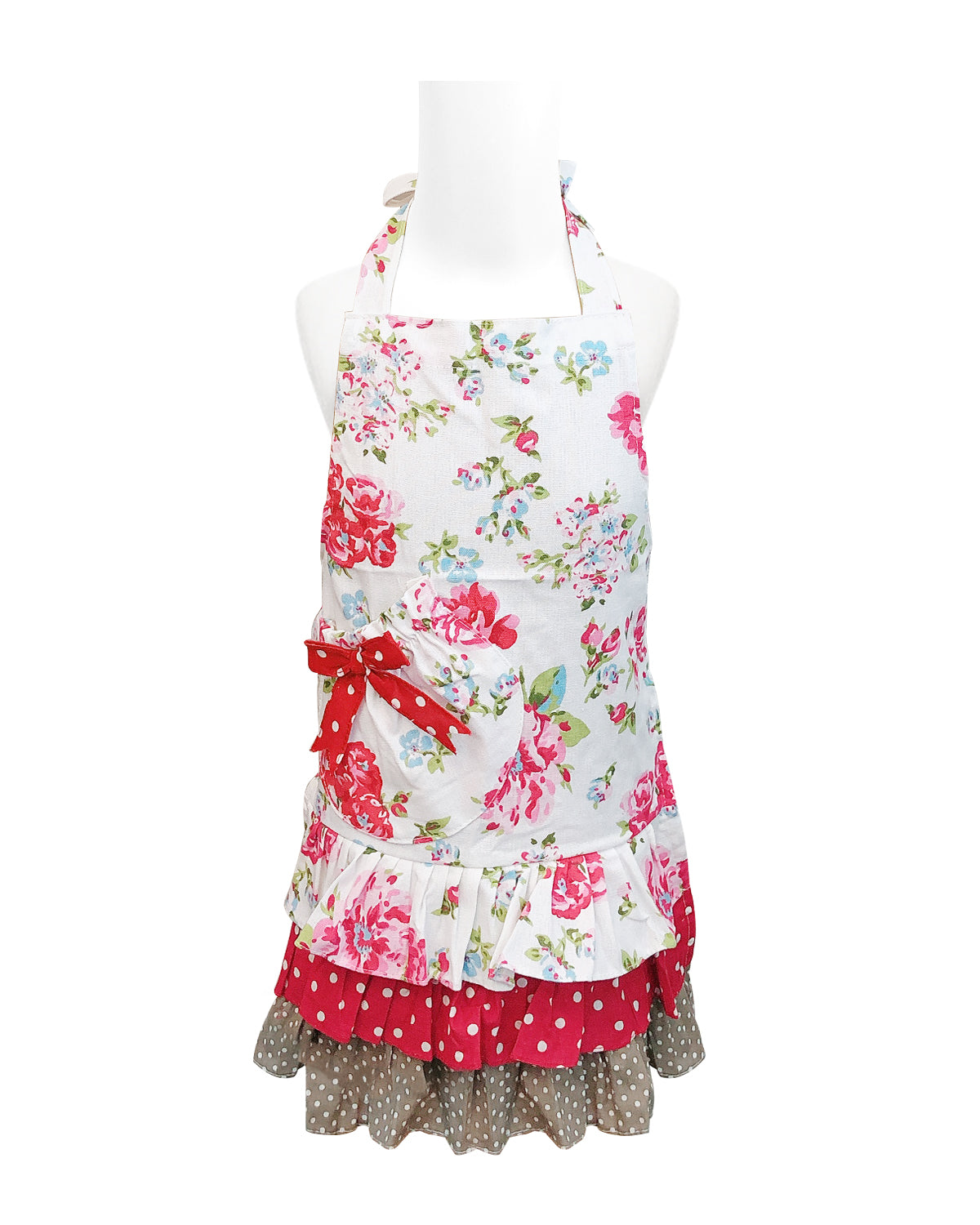 Wrapables Mother and Daughter Ruffles and Roses Apron for Baking, Cooking & Crafts