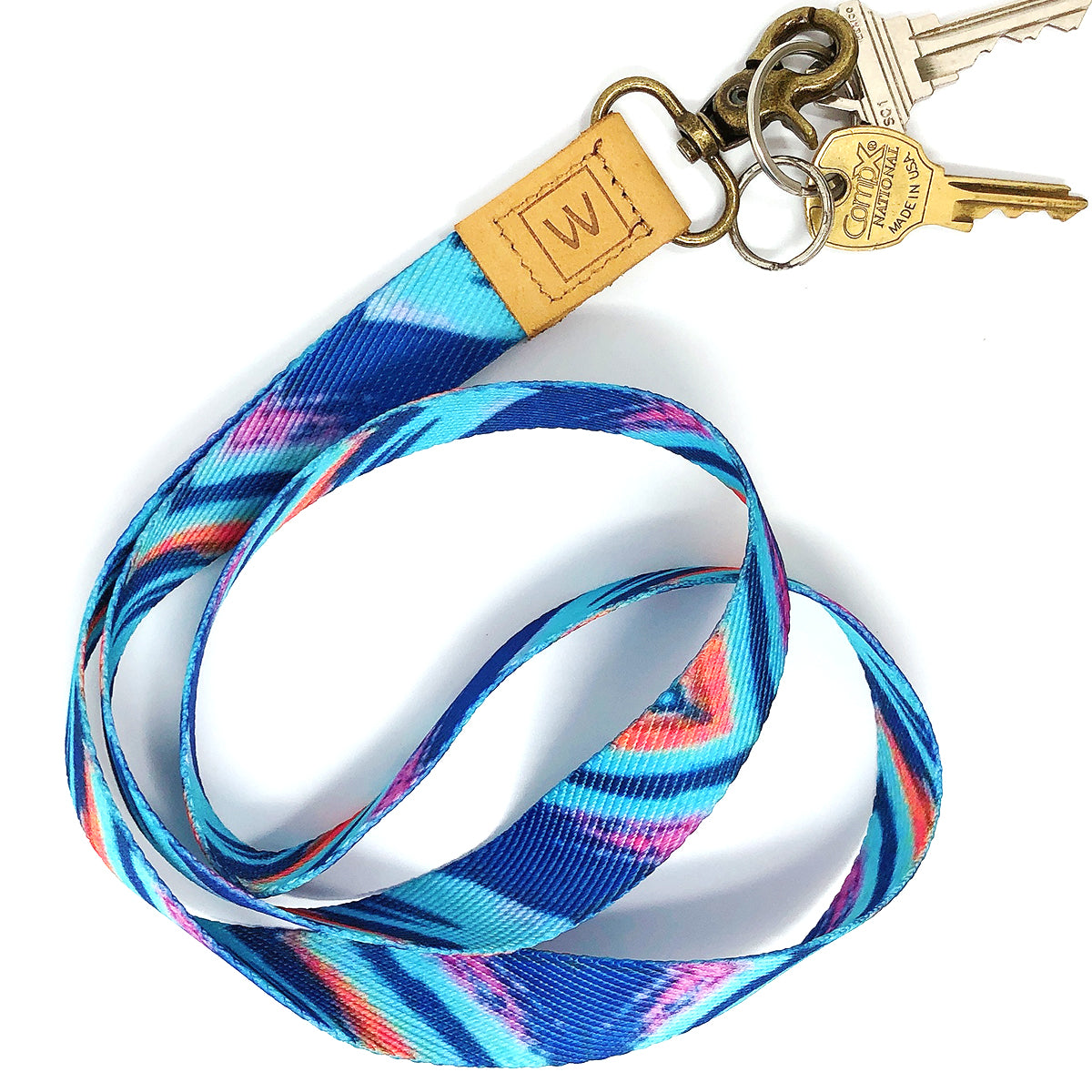 Wrapables Lanyard Keychain and ID Badge Holder, Galaxy Blue