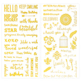 Wrapables Decorative Transparent Clear Film Stickers, Resin Stickers for DIY Crafts, Stationery, Diary (4 Sheets), Inspirational Quotes