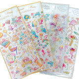 Wrapables 3D Epoxy Stickers for Scrapbooking, Journal, Planner, Decals for Phone or Notebook (4 Sheets)