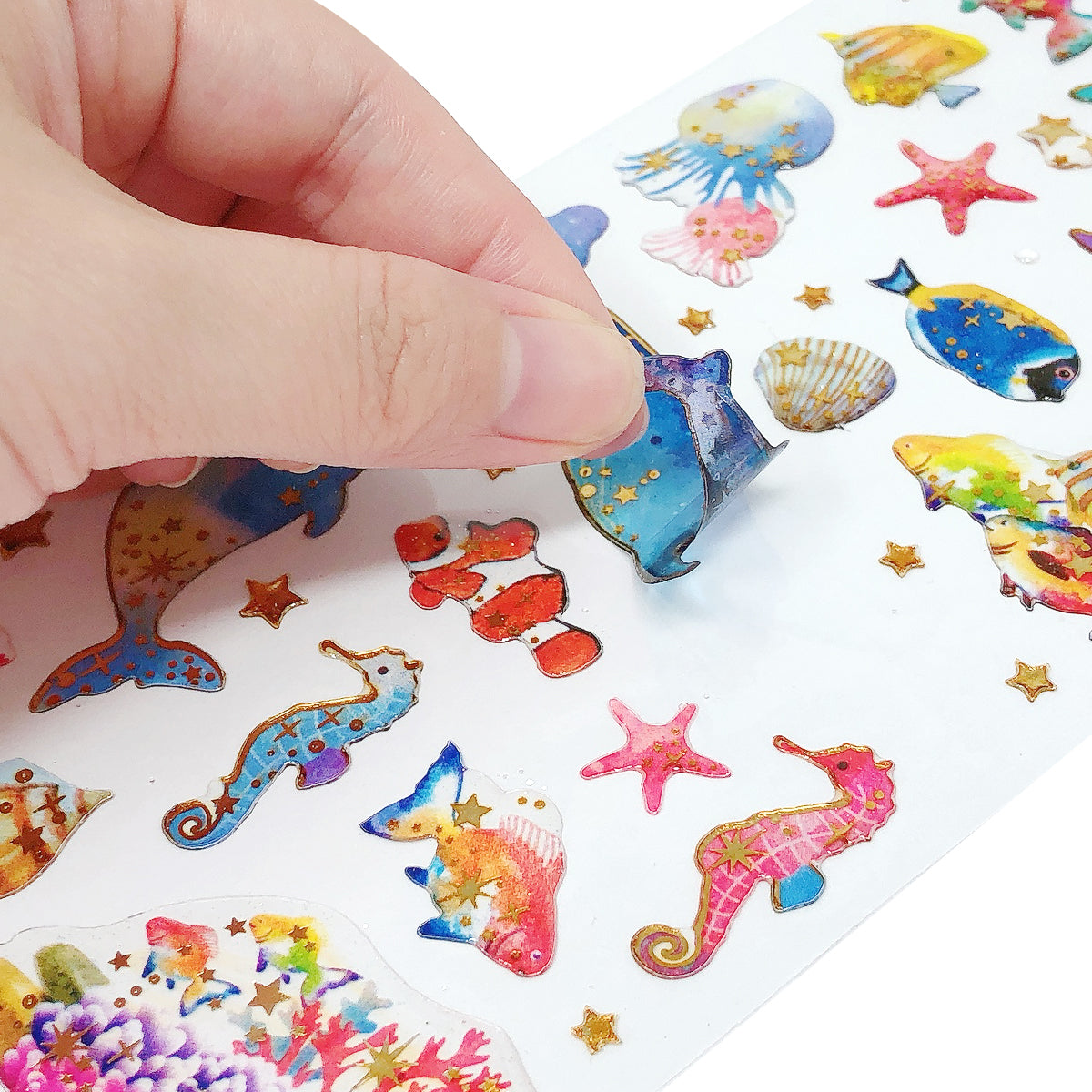 Wrapables 3D Epoxy Stickers for Scrapbooking, Journal, Planner, Decals for Phone or Notebook (4 Sheets)