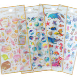 Wrapables 3D Epoxy Stickers for Scrapbooking, Journal, Planner, Decals for Phone or Notebook (4 Sheets)