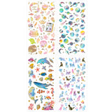 Wrapables 3D Epoxy Stickers for Scrapbooking, Journal, Planner, Decals for Phone or Notebook (4 Sheets)