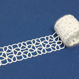 Wrapables Hollow Lace Pattern Washi Masking Tape 2M Length Total (Set of 2)