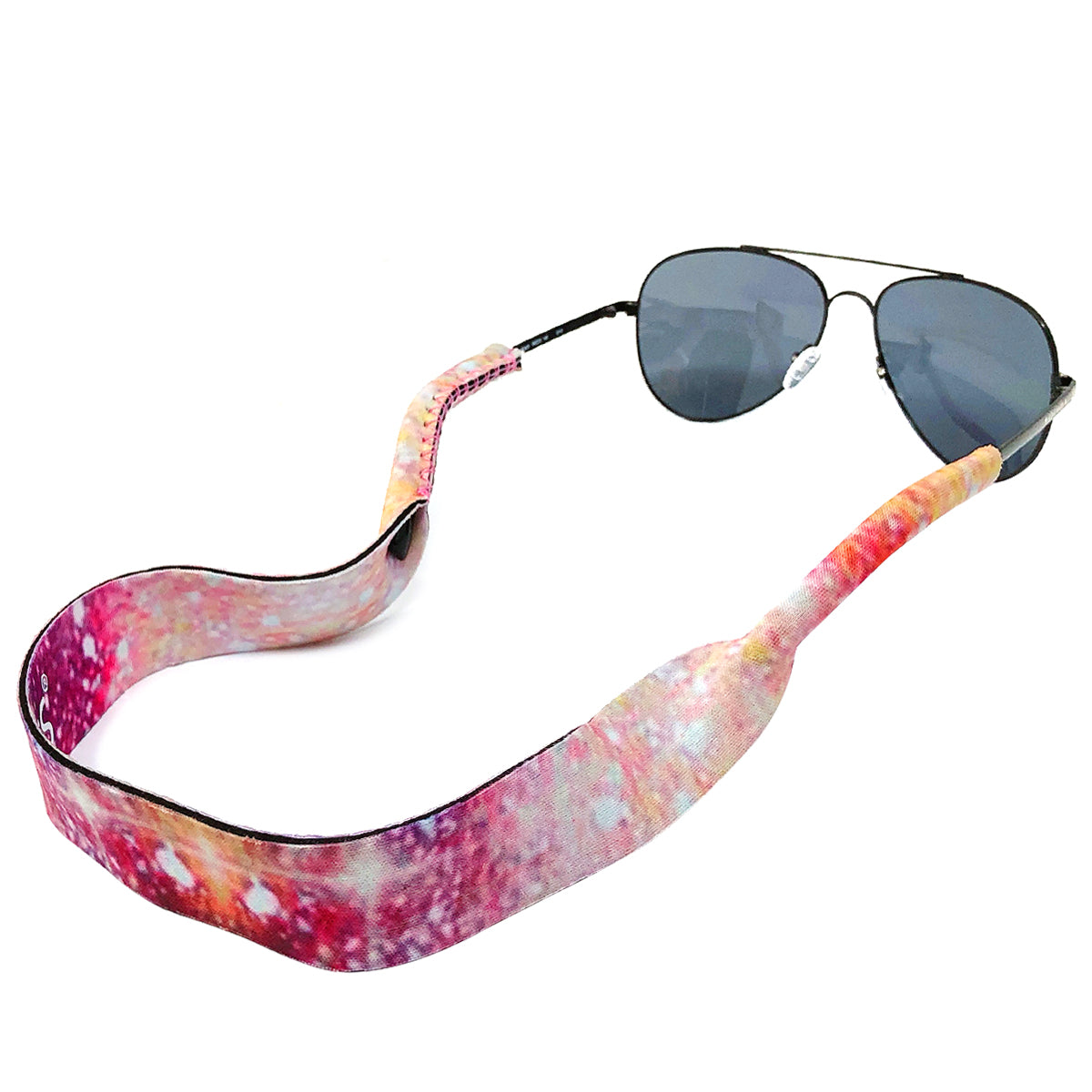 Wrapables Adjustable Eyewear Retainer, Sunglass Strap with Neoprene Floating Material for Sports and Outdoors Pink Galaxy