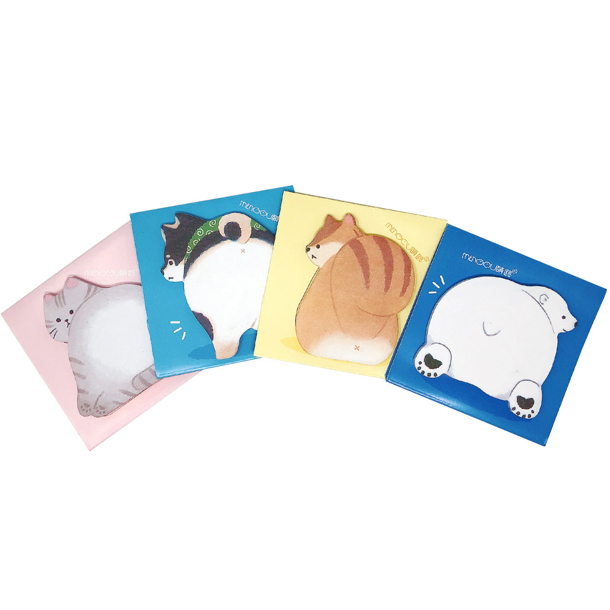 Wrapables Cute Animals Sticky Notes (set of 4)