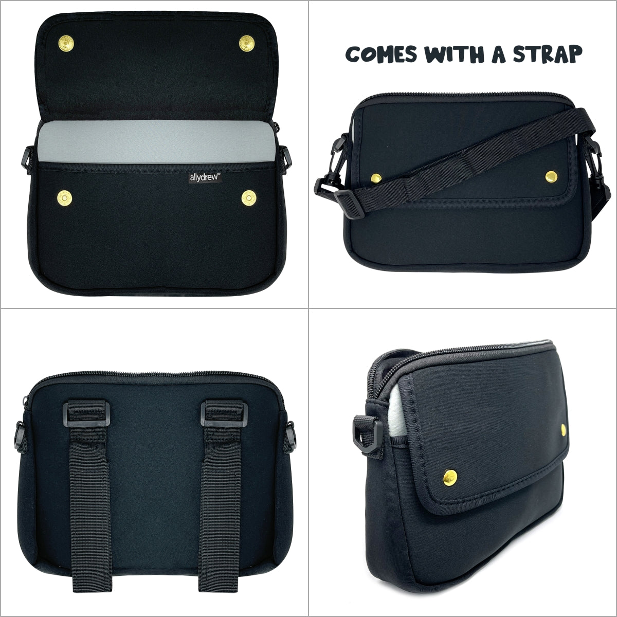 Wrapables Black Canvas Tote Bag for Women, Casual Cross Body Shoulder Handbag