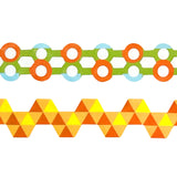 Wrapables Bright Geometric Design Hollow Washi Masking Tape 4M Length Total (Set of 2)