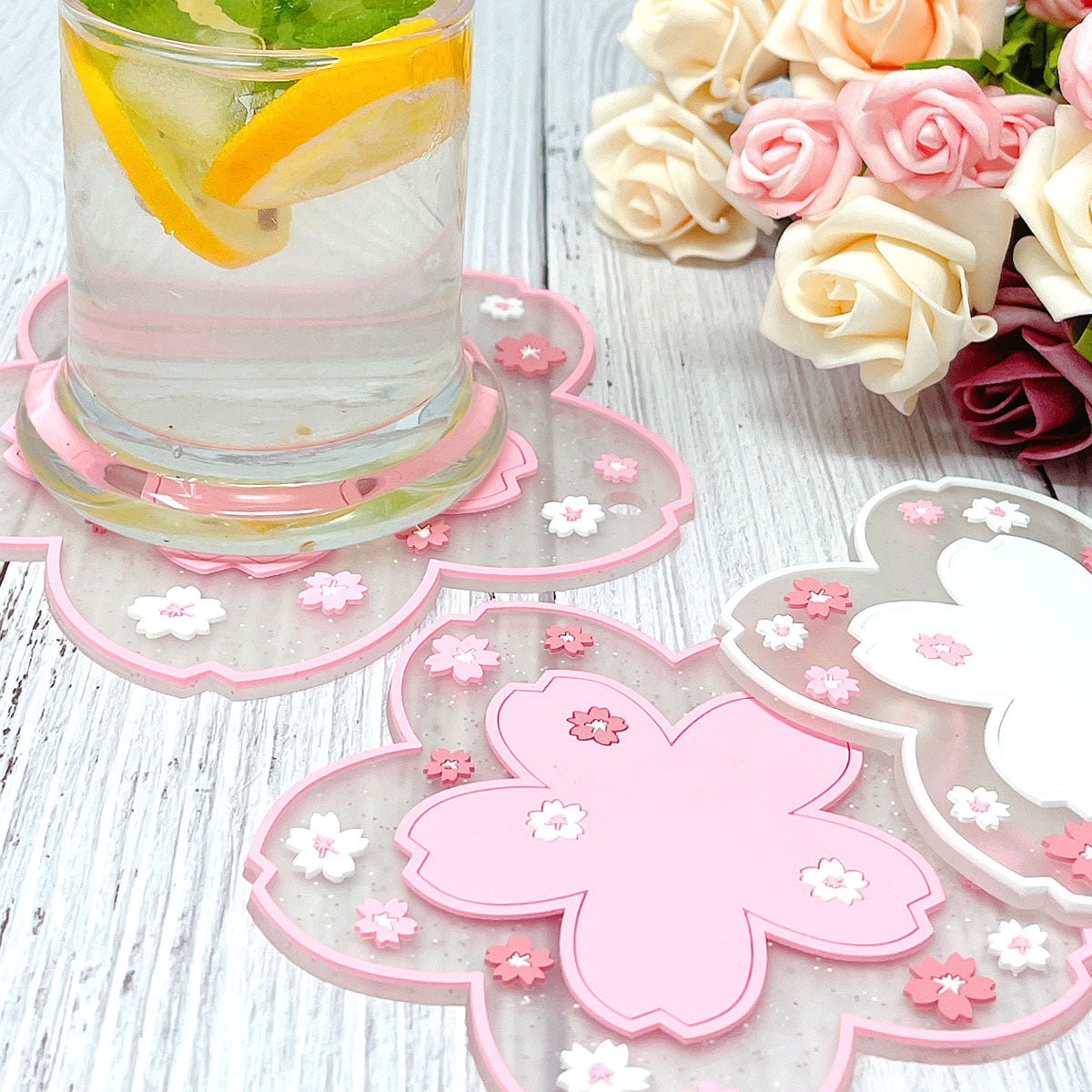 Wrapables Silicone Cute Animal Coasters for Glasses, Cups, and