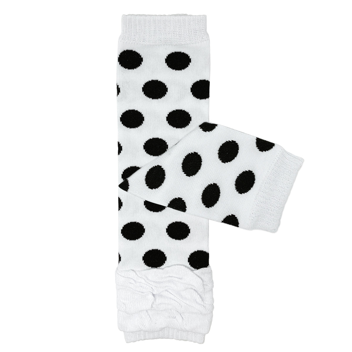Wrapables Ruched and Dots Baby Leg Warmers